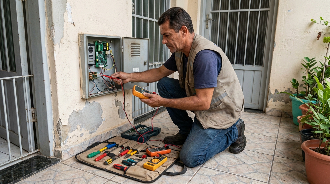 Troca de Fiação de Interfone no Alfredo Freire III, Uberaba‑MG